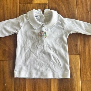 Magnolia Baby Gingerbread embroidered collared shirt 6mo